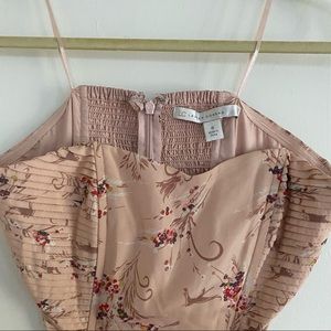 LC Strapless Floral Peach Dress